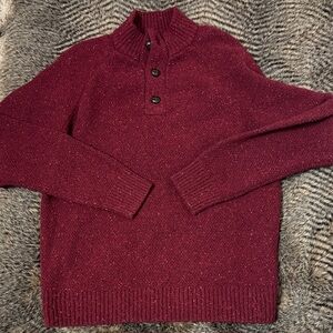 Untuckit mens maroon sweater L wool blend style name Gordonne